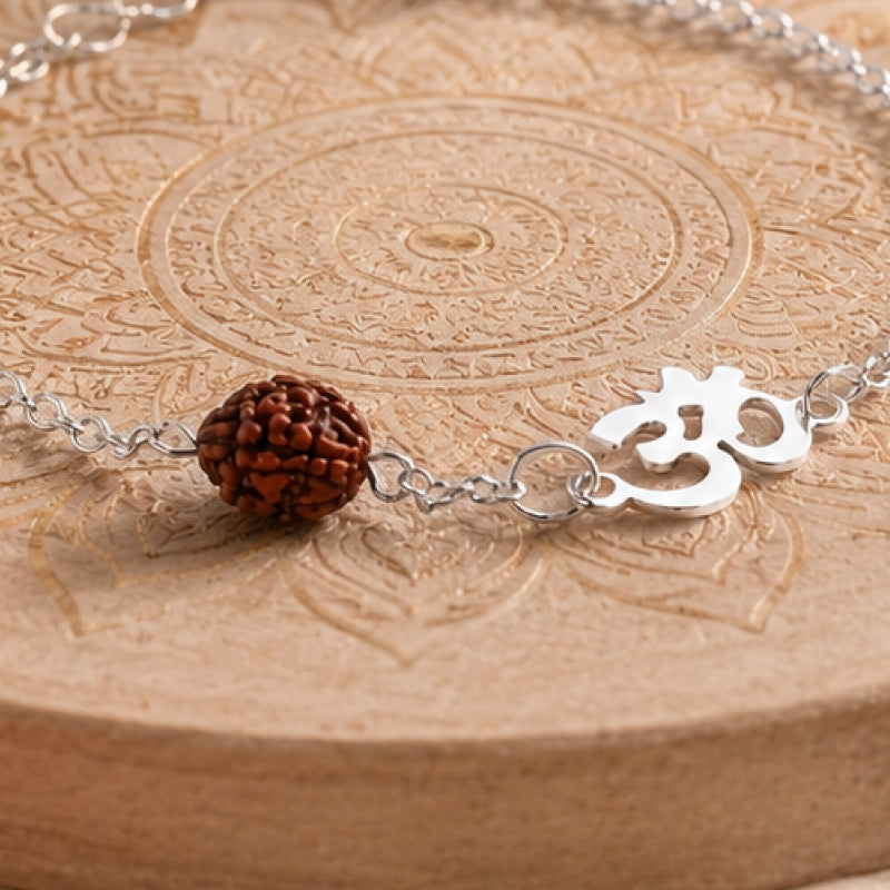 Rudraksha Om Bracelet