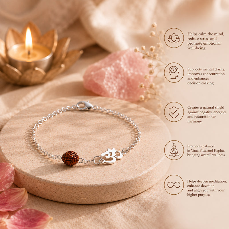 Rudraksha Om Bracelet