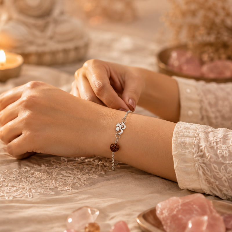 Rudraksha Om Bracelet